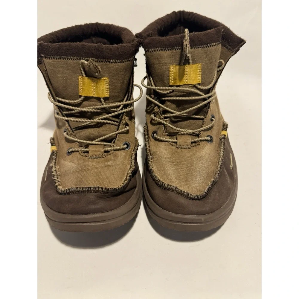 Hey Dude Bradley Men's US 9 Brown Canvas Lace Up